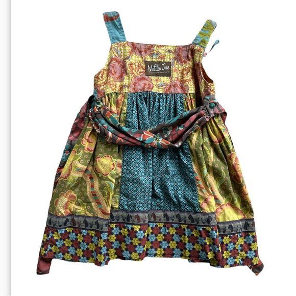 Matilda Jane Leona Dress You and Me Scottie Dog Apron Dress Size 4 - Picture 10 of 16